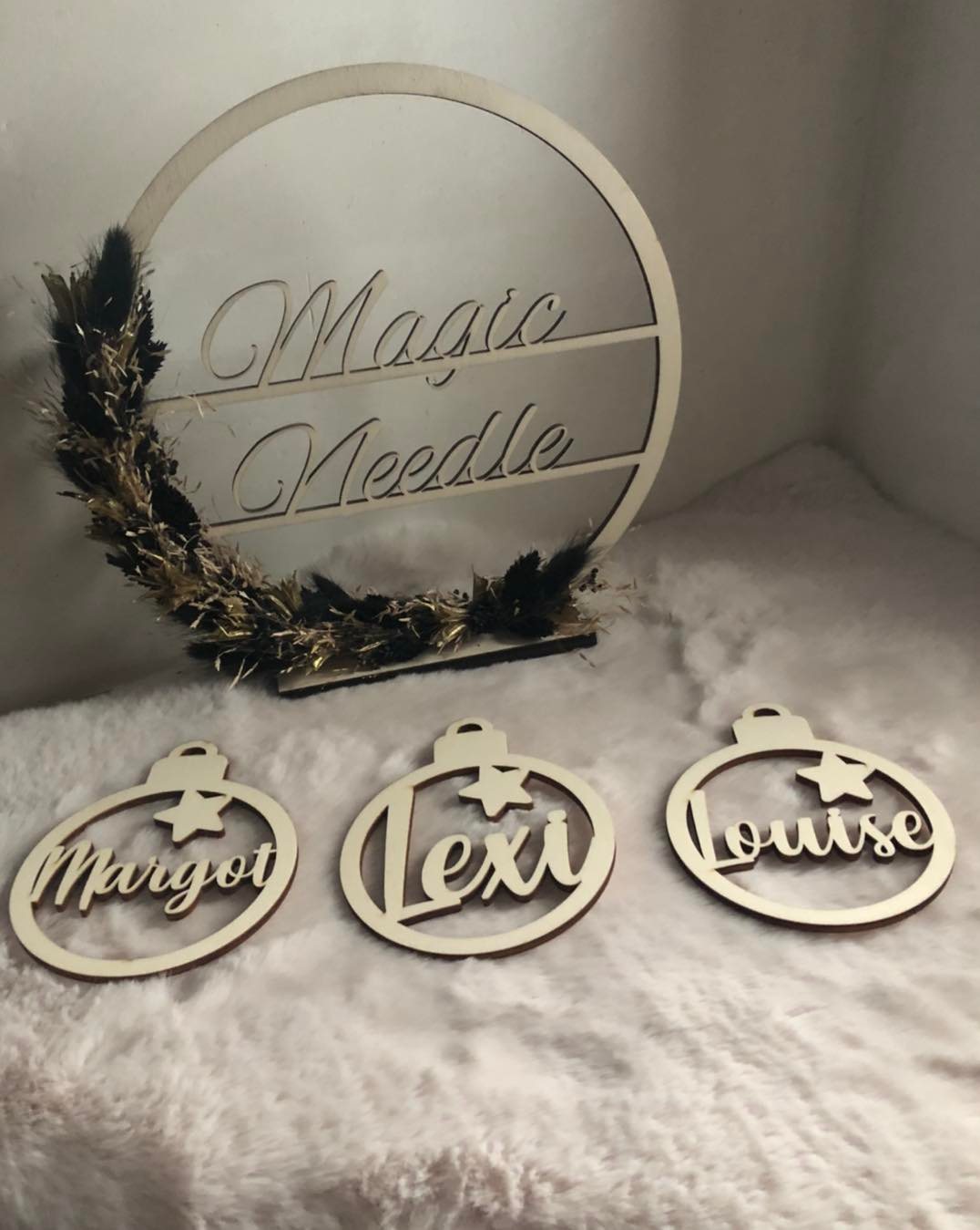 Houten kerstbal