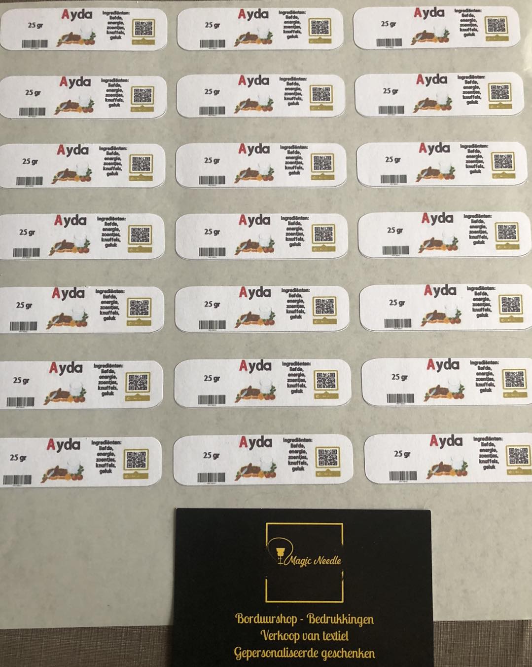 Nutella-stickers (potjes 25 gram)