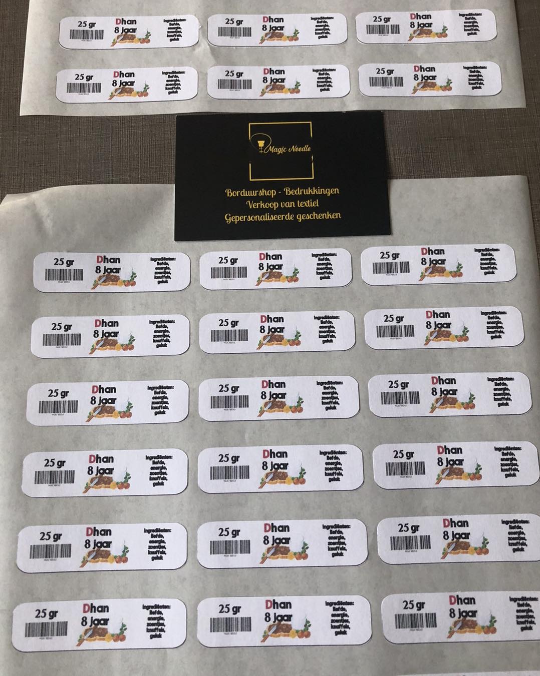 Nutella-stickers (potjes 25 gram)