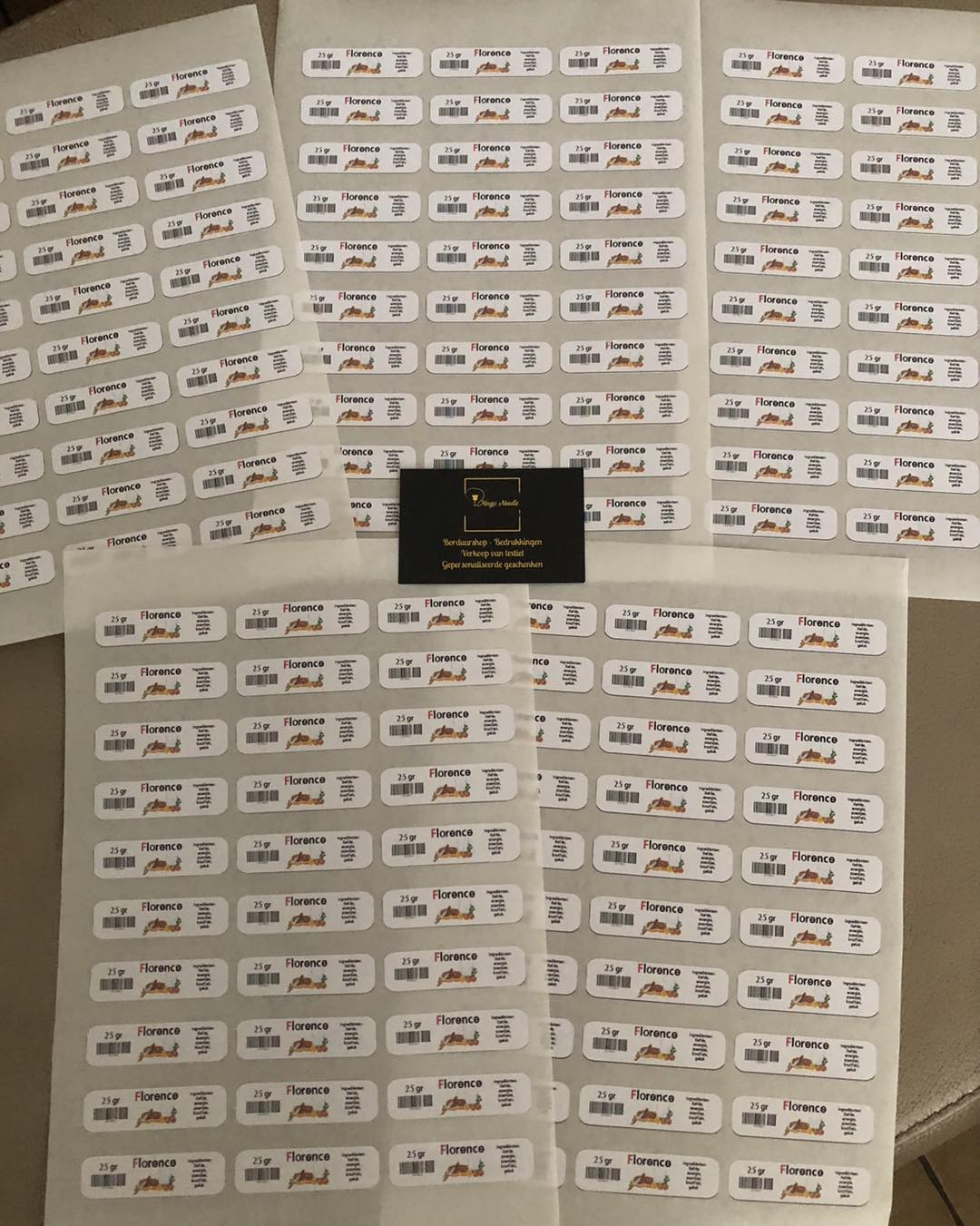 Nutella-stickers (potjes 25 gram)