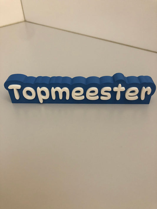 3D Geprint cadeau - Topjuf & Topmeester