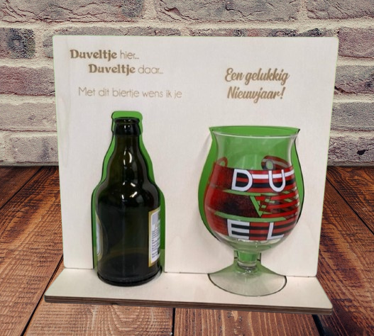 Nieuwjaarsbrief voor fles & glas